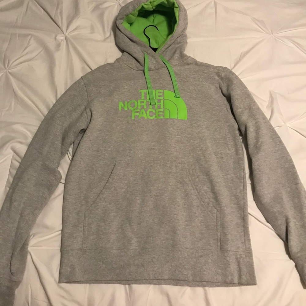 The North Face grey pull over hoodie